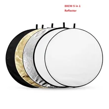 31 inch 80cm 5 in 1 Portable Collapsible Light Round Photography Reflector for Studio Multi Photo Disc Photographic Accessories
