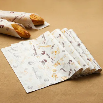 

25Pcs/Lot Wax Paper Food Grade Grease Paper Food Wrappers Wrapping Paper For Bread Sandwich Burger Fries Oilpaper Baking Tools