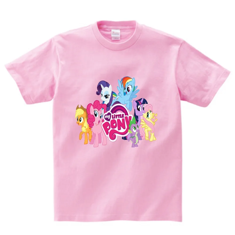 Детские футболки «My Little Poli» для девочек; хлопковые футболки принцессы с героями мультфильмов; Детские футболки; летняя одежда для маленьких мальчиков; NN
