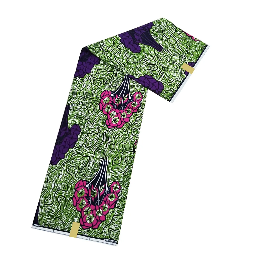 

2019 new arrival African wax printed ankara style super wax Hollandais high quality real dutch wax wrapper for women dress A1197