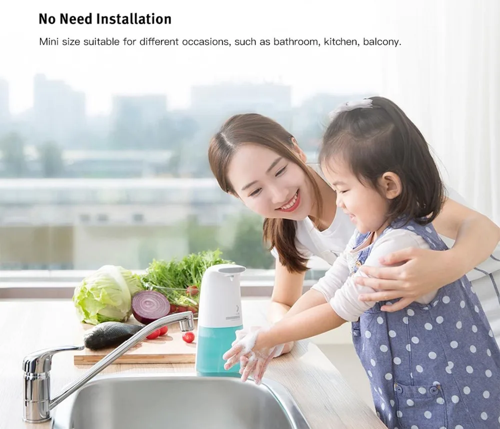 Xiaomi Mijia автоматический индукционный ручной пенообразователь мойка автоматический дозатор мыла 0,25 s инфракрасный индукционный для семьи и ребенка