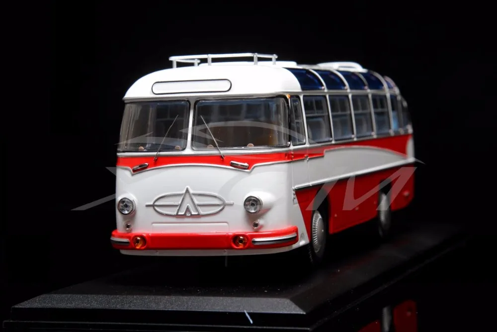 

Diecast Bus Model Soviet Union Russian LAZ-697E Tourist 1:43 (White/Red) + SMALL GIFT!!