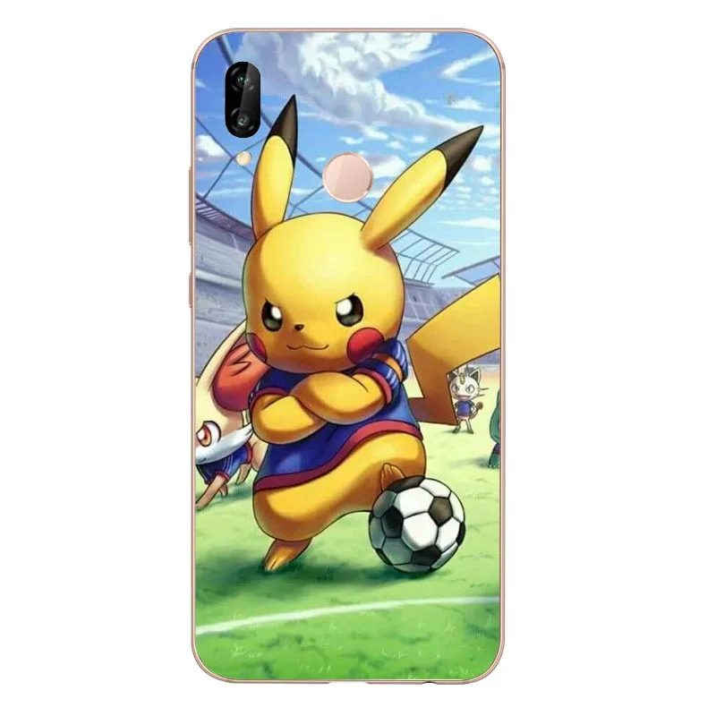 Мягкий силиконовый чехол из ТПУ с объемным рисунком Pocket Monsters Pokemons Pikachus для Huawei P6 P7