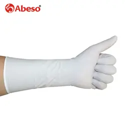 Abeso Мода Новые 100/кусок плюс толстый упругой большой белый Удлиненные перчатки белый цвет этикет Перчатки вождения Перчатки A7112
