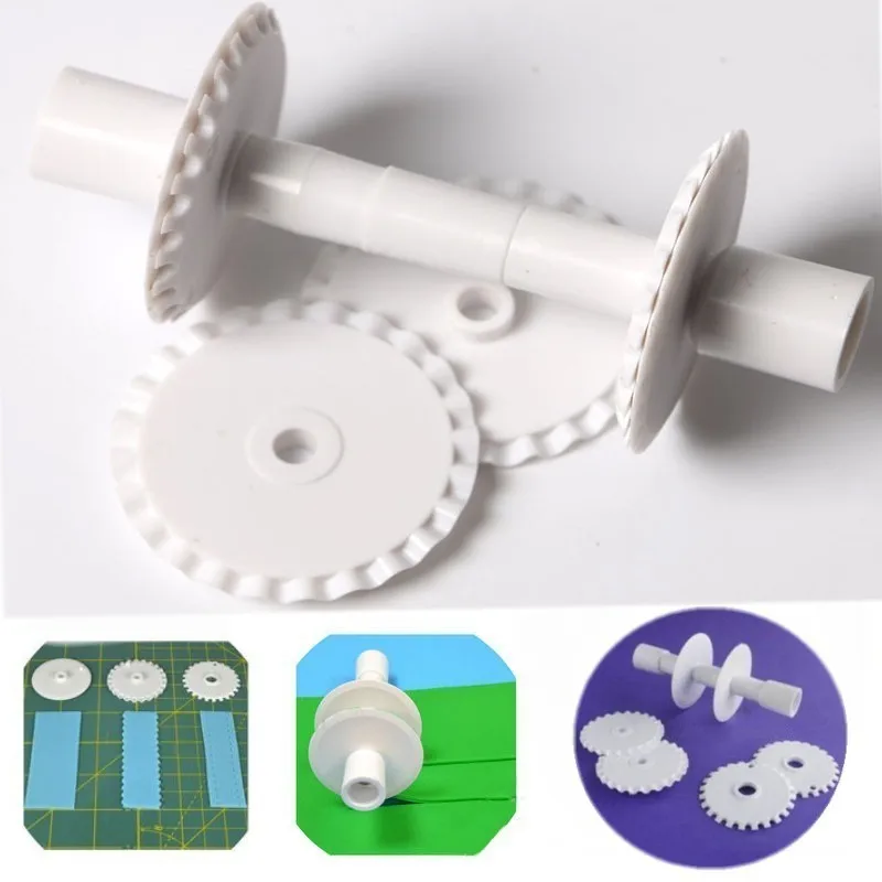 6PCS/Set Plastic Cake Rollers Wheel Cake Border Decorating Tool Fondant