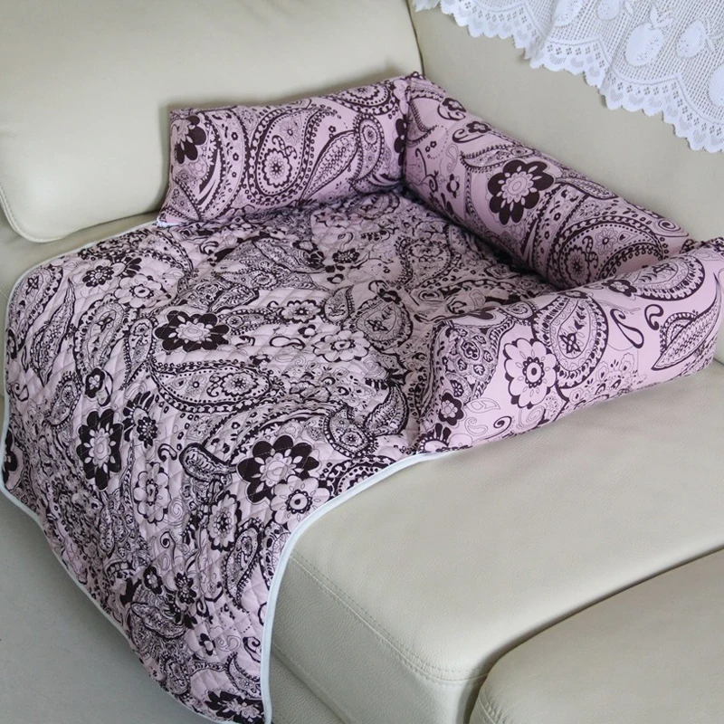 buy 2018 New Dog Mat Sofa Bed Printed Sofa Cover for Dogs and Cats PP Cotton Pet Sofa Mattress Pet Sofa Protector Cushion Washable