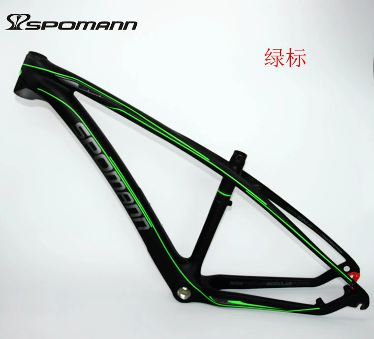Excellent Newest SPOMANN 27.5*15.5/17.5/19.5" inch Mountain bicycle matte UD full carbon fibre bike carbon frame 27.5er MTB parts headsets 16