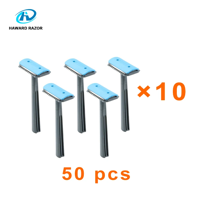 

HAWARD RAZOR 50/100 Pcs Disposable Surgery Double Edge Prep Razor with Comb Medical Hospital Razor Hygiene Razor