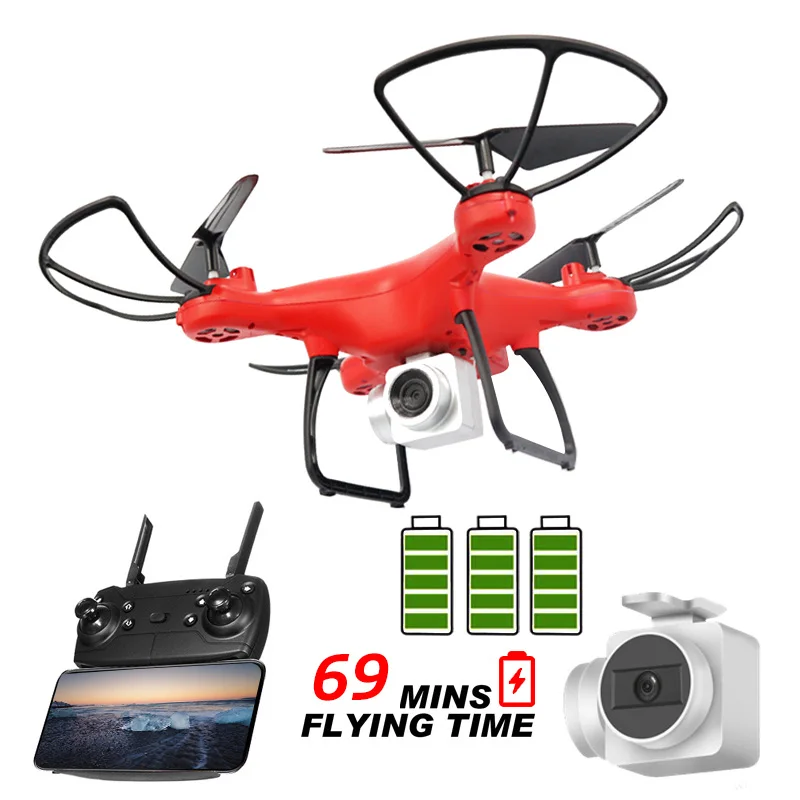 

GW26 Wifi FPV Quadcopter with 1080P HD Camera Drones Altitude Hold Headless Mode RC Dron Quadrocopter with 3 batteries