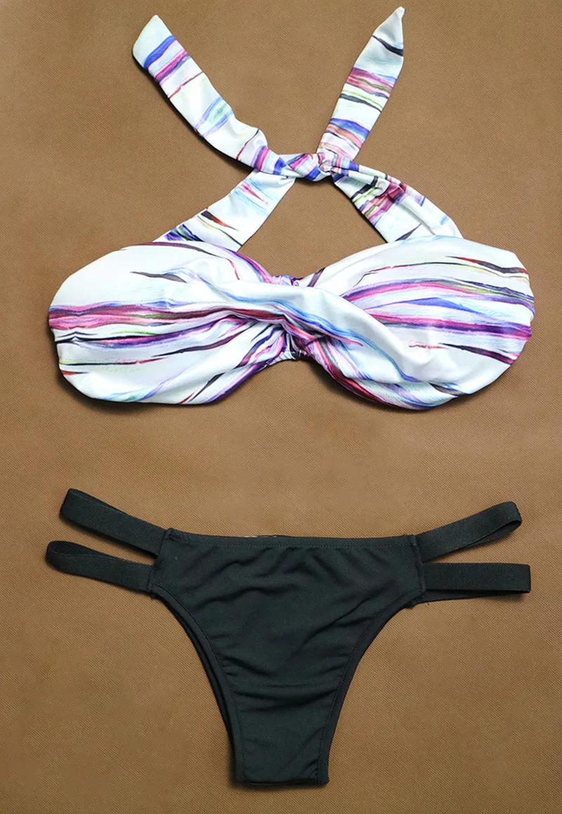 2019 New Women's Swimsuit Bikini Sexy Tube Top Strap Indoor Spa Pool Outdoor Surfing Travel Vacation Swimsuit 0537