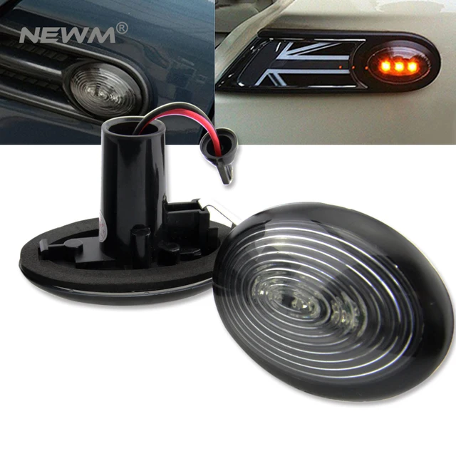 Fit Black Smoked Side Marker Lamps With Amber Led Lights For 2006 Fit Black Smoked Side Marker Lamps With Amber Led Lights For 2006 2017 Mkii Mini