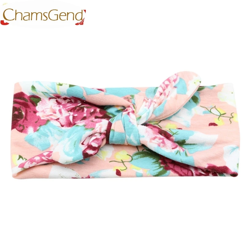 

Kids Girls Bohemia Style Flower Print Headbands Rabbit Ear Babe Hairbands Hair Accessories Drop Ship 170719