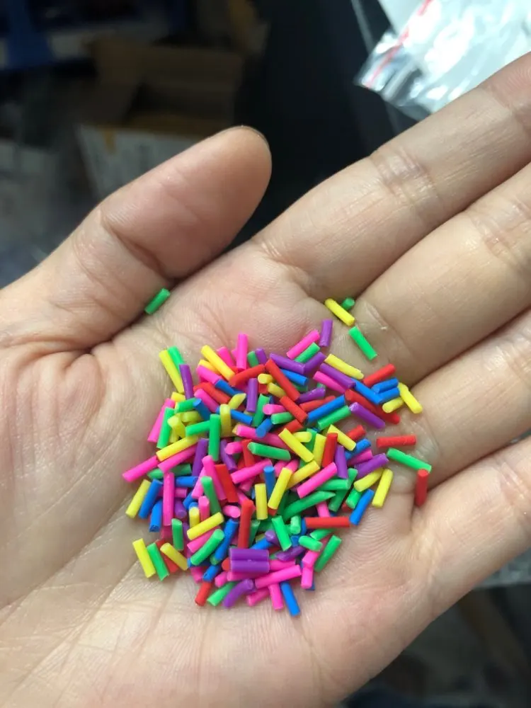 

100g/lot Polymer Hot Clay Fimo Long Sprinkles Mix for Crafts Making, DIY Slime