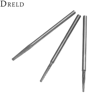 

DRELD 3Pcs Dremel Accesories 2.35mm Shank Tungsten Steel Grinding Head Engraving Knife For Beads Polishing Carving Rotary Tools
