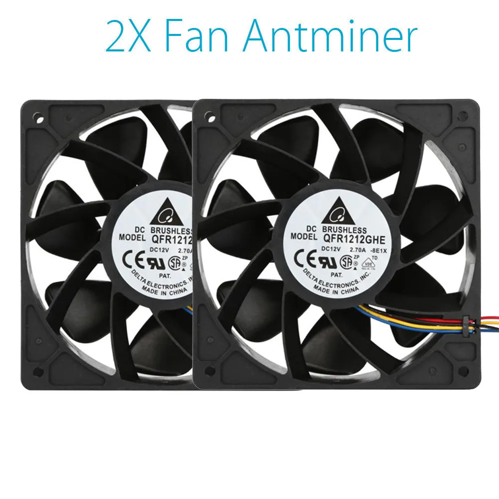 2x6000 Вентилятор охлаждения Замена 4-контактный разъем для Antminer Bitmain S7 S9 6M3 Прямая