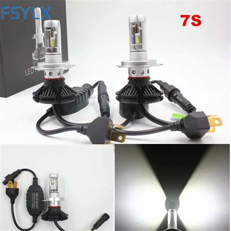 

FSYLX Car 7S Automotive LED Light H4 LED Fog Lamp Bulb Car Headlight ZES Headlight Type Led Car Head Lamp for AUDI/TOYOTA/KIA/VW