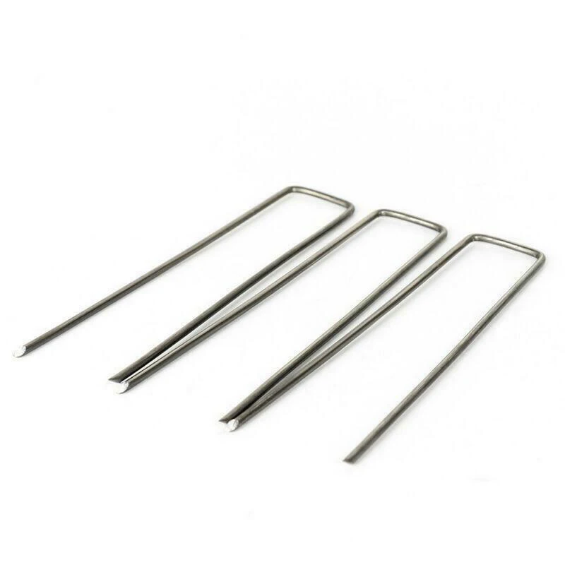 

U Shape Garden Staples Fixing Nail Pins Stainless steel Reusable Accessories Gardening Tools