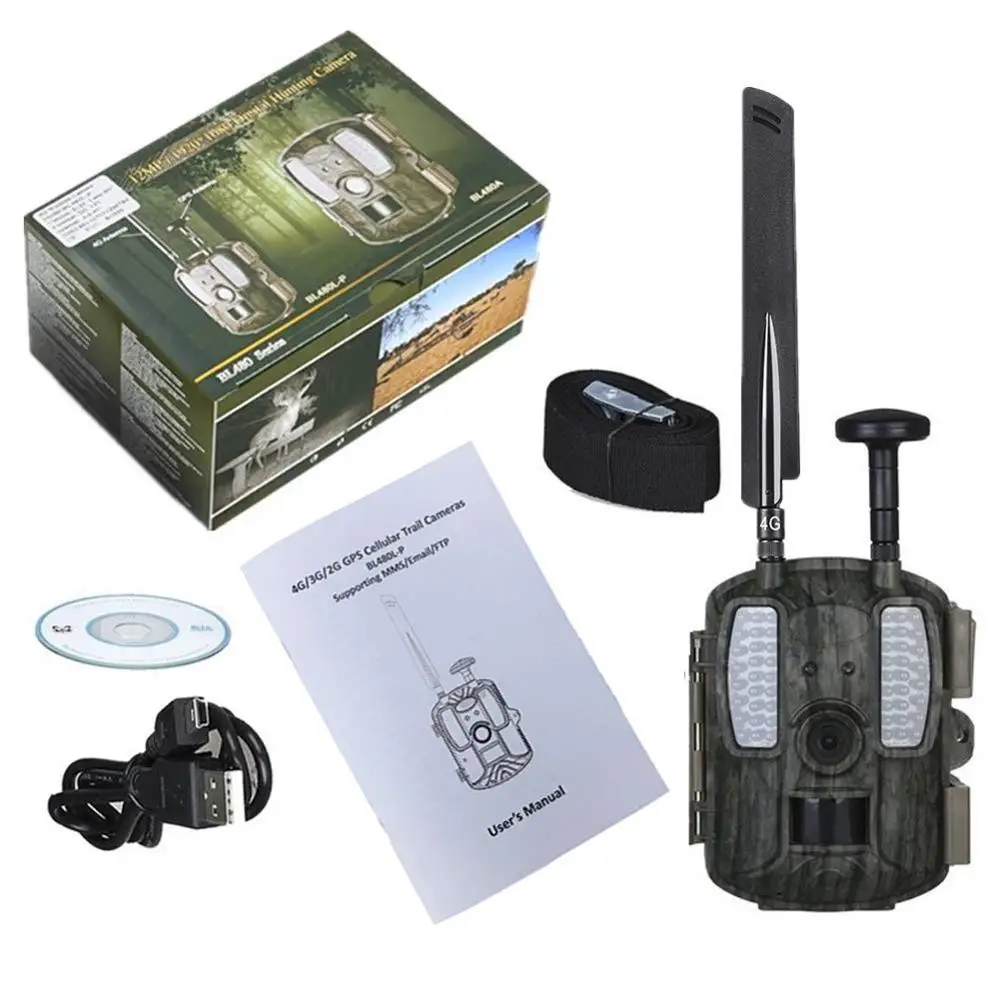 

Balever Manufacturer 4G 3G 2G LTE WCDMA GSM Cellular Hunting Trail Camera Trap IP66 No Flash Sending Images via MMS Email or FTP