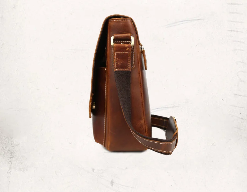 Новое поступление, английская мужская сумка Crazy Horse из натуральной кожи, винтажный стиль, маленькая сумка через плечо, сумка на плечо, повседневная сумка