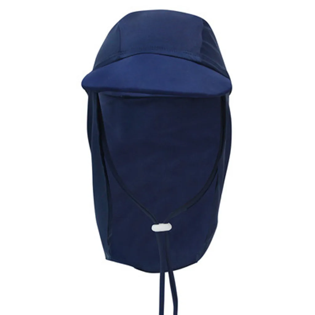Dark Blue Детская дышащая Солнцезащитная шапочка для маленьких мальчиков и девочек с рисунком из мультфильма; шапочка для плавания - Цвет: Dark Blue