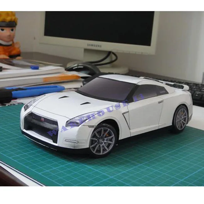 Продукты 3d бумага модели автомобиль NISSAN GT-R эгоист 1:18 весы коллекционная игрушка