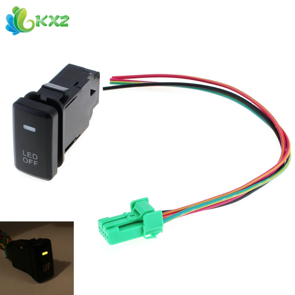Auto Car Accessory Fog Light Switch LED On Off Locking Fog Lamp Switch