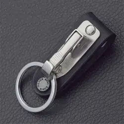 Новое поступление кожаный Нержавеющая сталь Съемный брелок для ключей в виде пояса зажим с брелком-держателем для ключей со съемным с