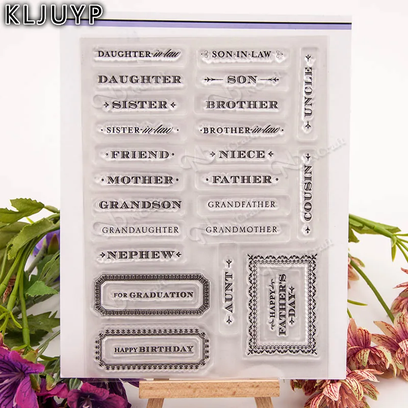 

KLJUYP Clear Stamps Scrapbook Paper Craft Clear stamp scrapbooking 380