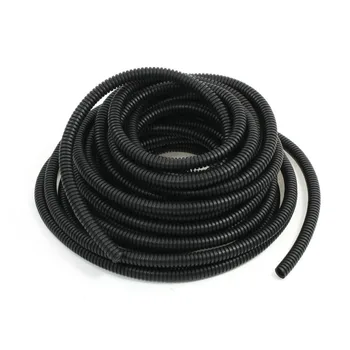 

UXCELL New Hot Sale 10M/ 32.8Ft Length 8x10mm Black Plastic Flexible Wire Loom Tubing Corrugated Hose Tube Wiring Accessory