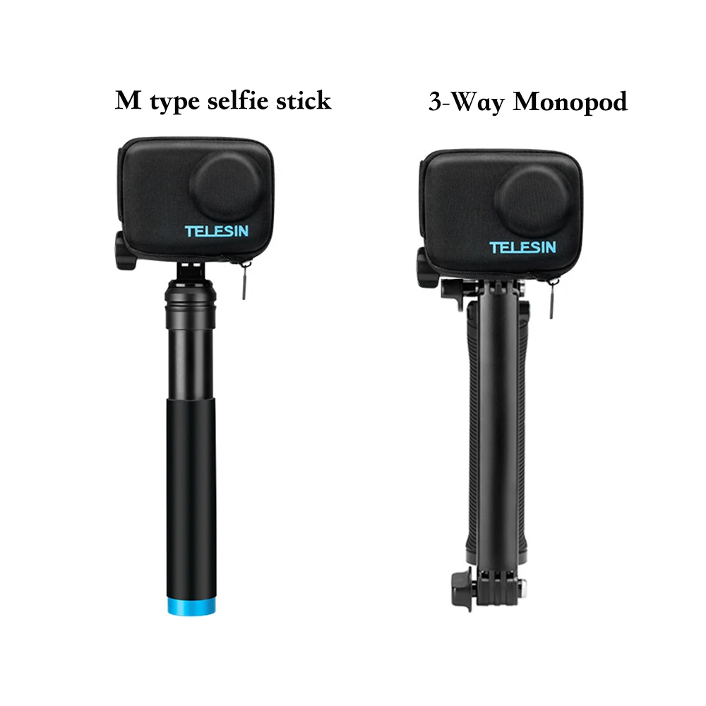TELESIN мини сумка для хранения DJI OSMO защитный чехол экшн камеры + селфи палка монопод