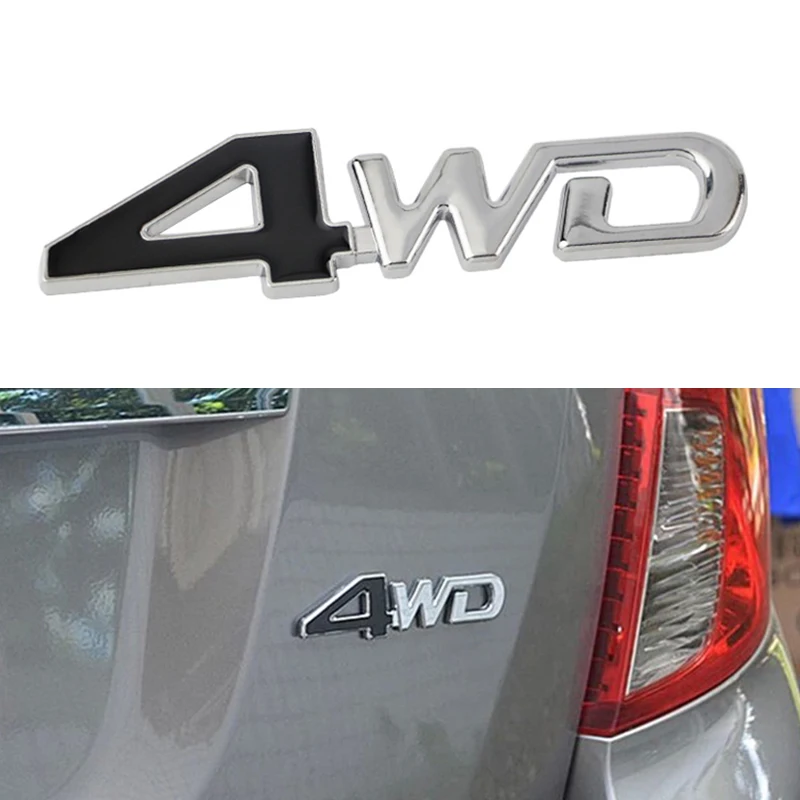 OVERE 1 шт. автомобильный 3D металлический стикер 4WD 4X4 для Toyota c hr Kia sportage Peugeot 3008 Honda civic