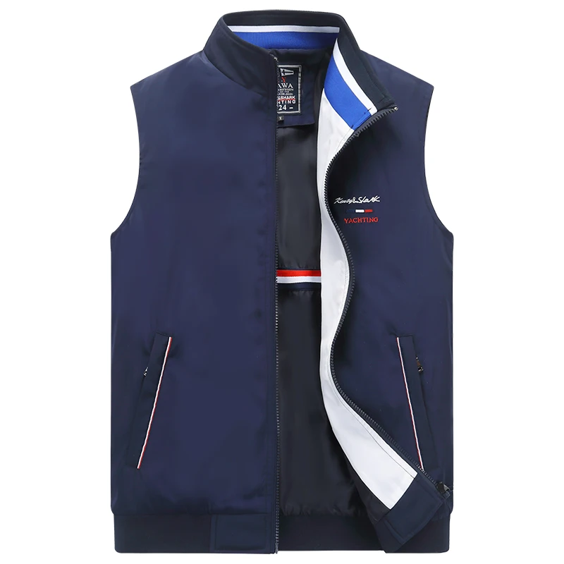 

New brand vest men embroidery casual Autumn waistcoat men sleeveless sharked jacket colete masculino European Style