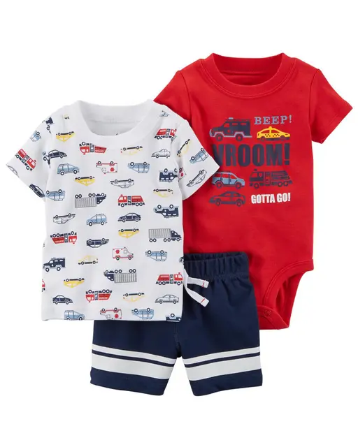 Baby Boy Summer Clothes set Bebes Newborn 3pcs of set baby boy clothing