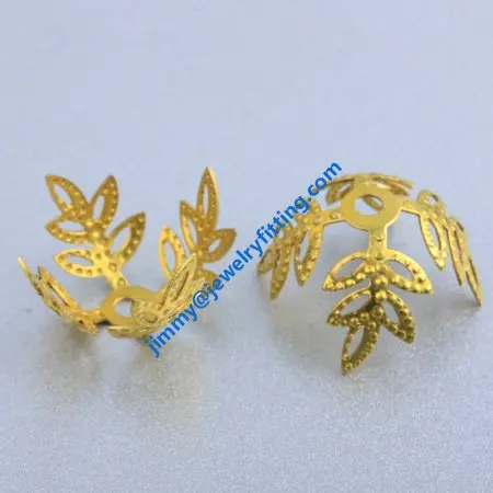 

2000pcs jewelry fingding brass filigree beads cup bead cap wholesale price raw brass size 16mm