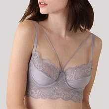 VRAIMMOI Unlined Lace Ultra Thin Transparent Bra Set Bandage Cross Strappy Bra Backless Underwear High Waist Panties Lingerie VRAIMMOI Unlined Lace Ultra Thin Transparent Bra Set Bandage Cross Strappy Bra Backless Underwear High Waist Panties Lingerie