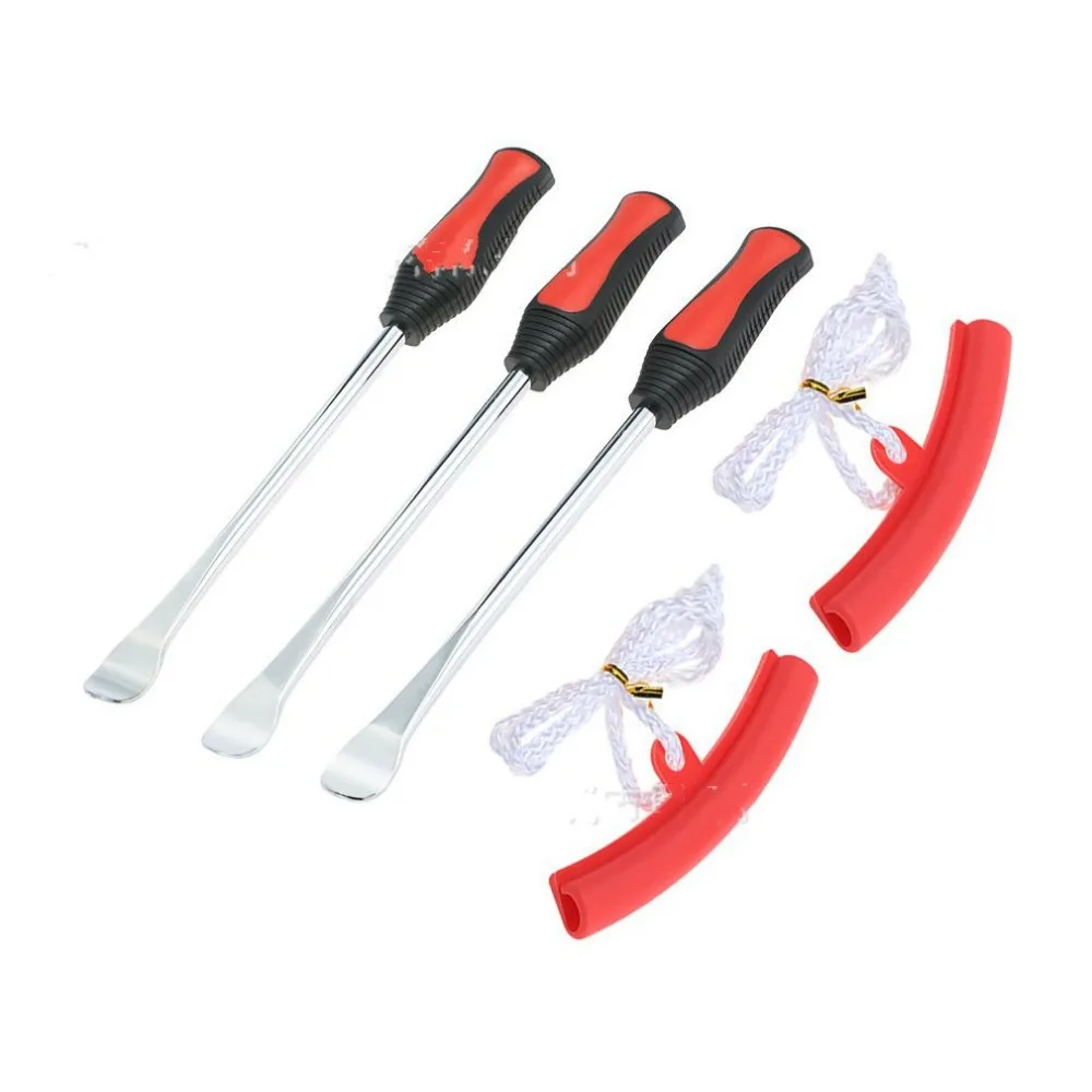 

Motorcycle Bicycle Tire Lever Up +2 X Red Protective Pad Replacement Tire Repair Kit