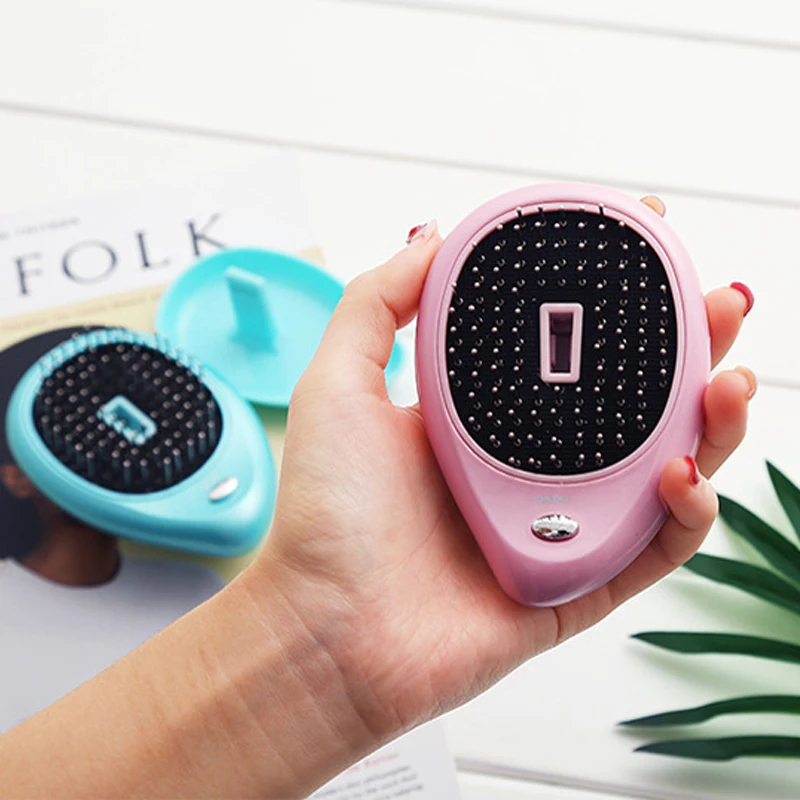 New Portable Electric Ionic Hairbrush Takeout Mini Small Hair Magic Beauty Brush Home Travel Using Electric Hair Brushes