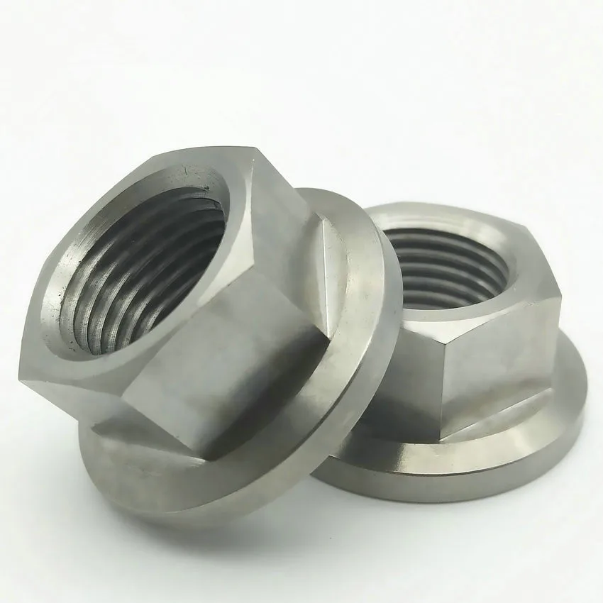 Titanium Nuts M12 M14 M16 M18 for Motorcycle Modified Flange Nut Grade