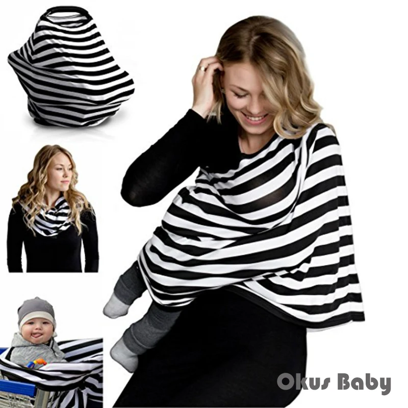 

Multi-Use Nursing Cover Baby Car Seat Cover Canopy Stretchy Infinity Scarf For Mummy Outdoor Breastfeeding Stroller Chair Cover