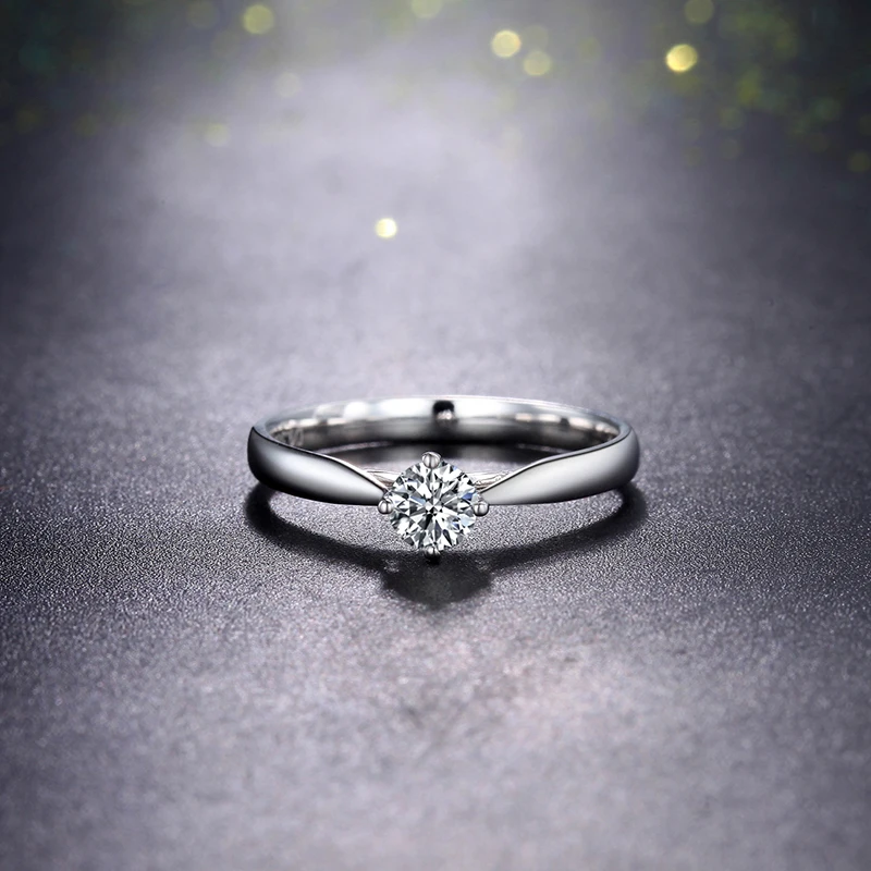ZOCAI новый дизайн кольцо 0 30 CT/0 4 5 CT реальный бриллиант обручальное платина Pt950