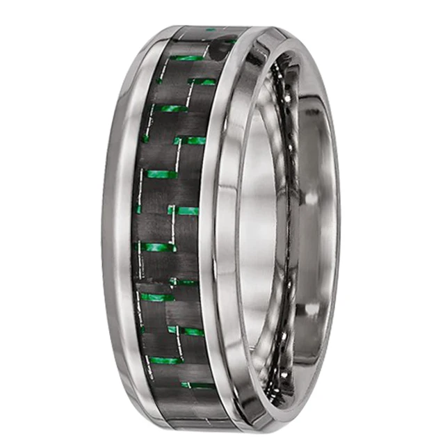 7mm pure titanium ring men wedding band male female blue green size titanium ring