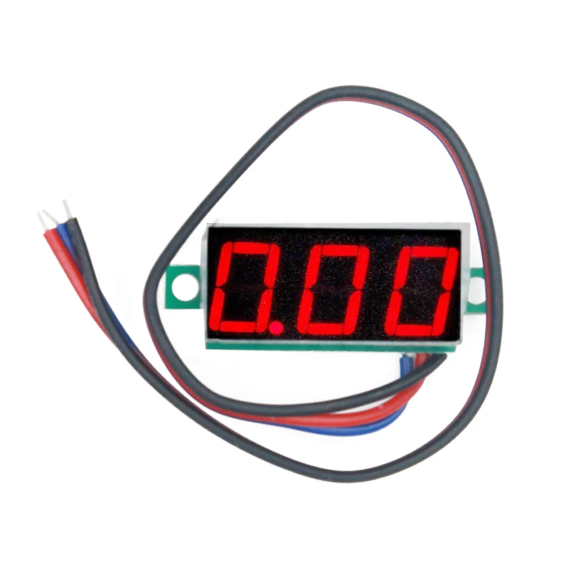 100 шт./лот 0 28 дюймов 3 Биты Цифровой вольтметр DC0 100V красный свет светодиодный
