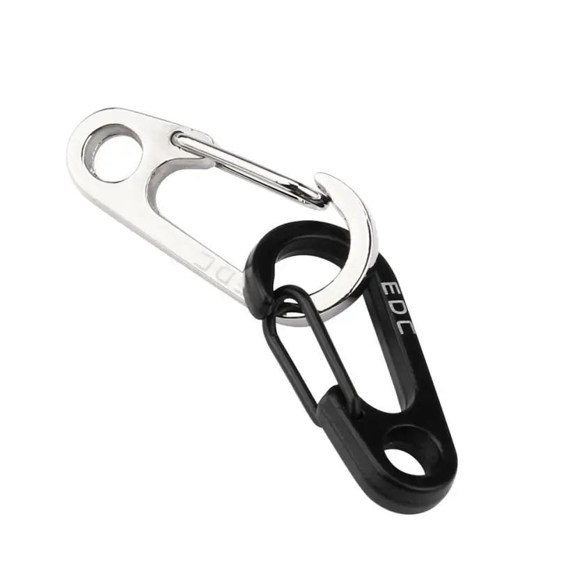 

2 PCS Spring Buckle Snap Alloy Nickel-free Plating KeyRing Carabiner EDC Hook Shipping #Z30