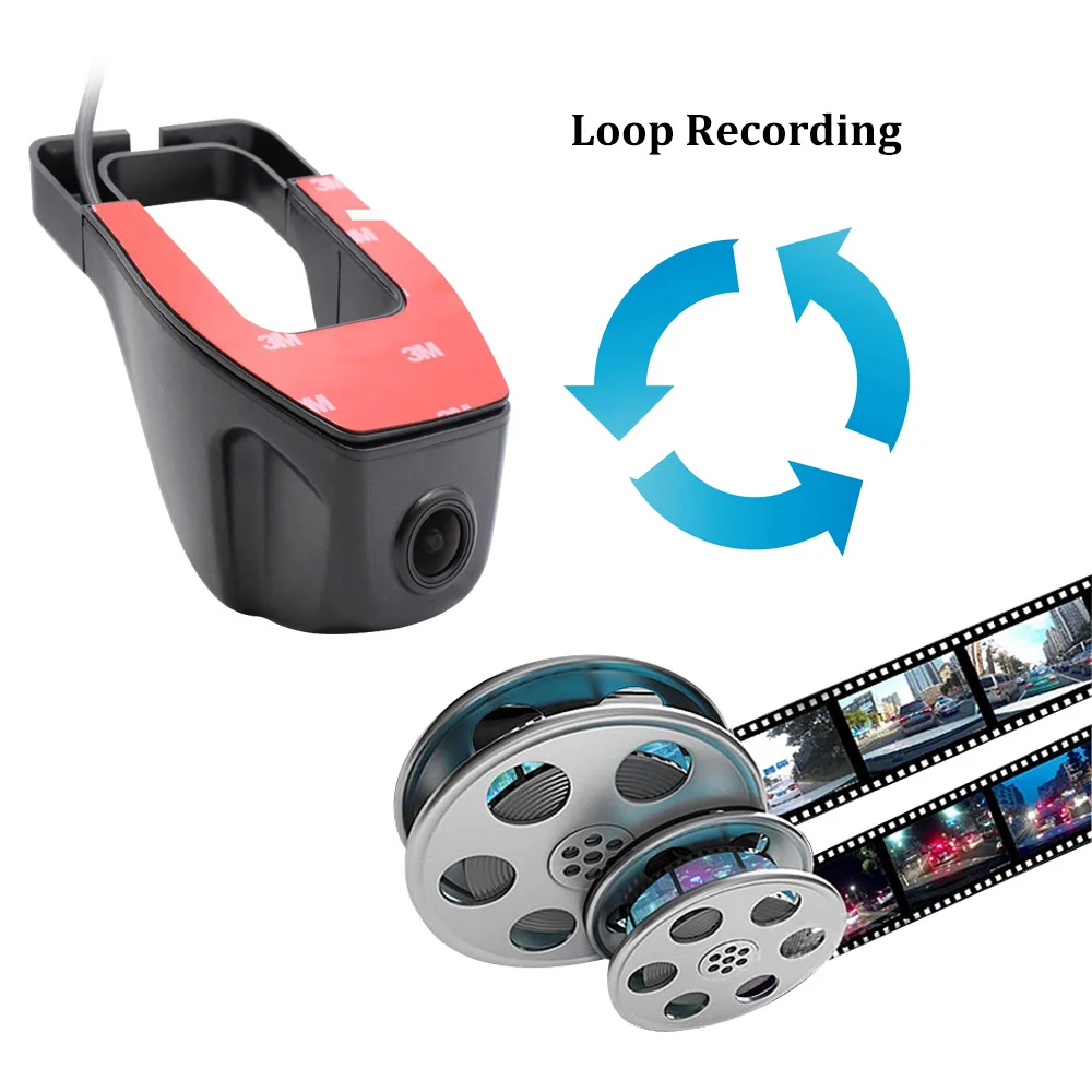 HD1080P Автомобильный видеорегистратор USB камера ночного видения для Android 6,0 7,1 4,4 Авто DVD gps-навигация, радио, стерео система