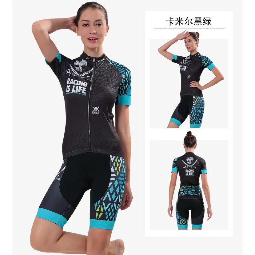 

Women Sports Cycling Jersey Short Sleeve Cycling Clothing Suit Bikes Short Sleeve Bike Clothing