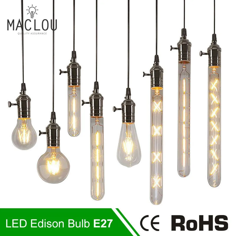 

Edison Lampadine LED E27 LED Bulb Edison Lamp Lampada E14 Filament Light G80 G95 ST64 220V Luce 2W 4W 6W Illuminazione Bombillas