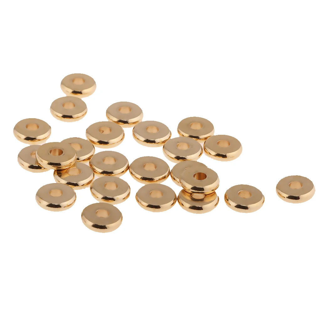 100Pcs Gold Solid Brass Disc Spacer Washer beads Flat Spacer Beads Jewelry DIY