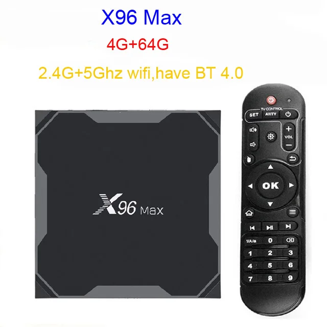 X96 MAX Android 8,1 ТВ приставка Amlogic S905X2 LPDDR4 4G 64G четырехъядерный 2,4G+ 5G двойной Wifi BT4.x 1000M 4K HD медиаплеер - Цвет: 4GB 64GB