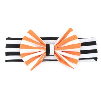 

4pcs/lot Free Shipping 5'' Cotton Bow with 2.3'' Headband Halloween Festival Mixed Color Hair Headband Hair Accessory Headwear
