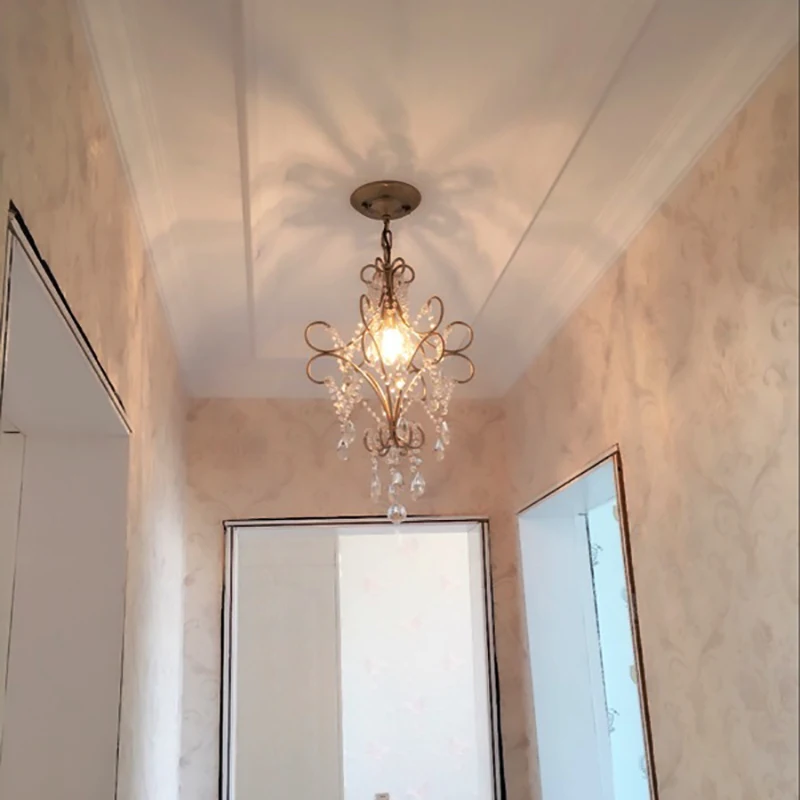 

Vintage Ceiling Light K9 Crystal For Bedroom Hallway Living Room Aisle Lamp Club